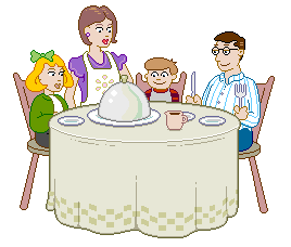 Image of a family at dinner